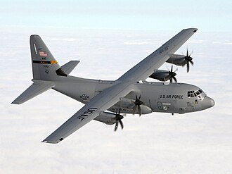 Un C-130J perteneciente a la 135.ª Ala de Transporte Aéreo de la Guardia Nacional Aérea de Maryland.