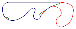 Esquema comparativo de los trazados histórico y posterior del circuito