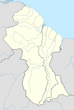 Mapa de localización de Georgetown en Guyana