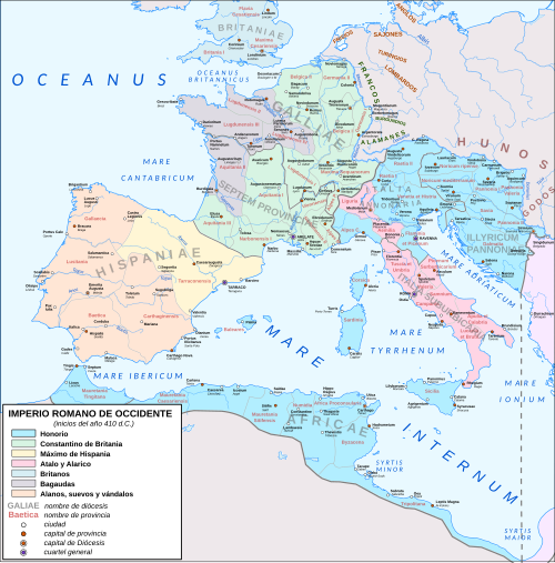 Fragmentación del Imperio occidental