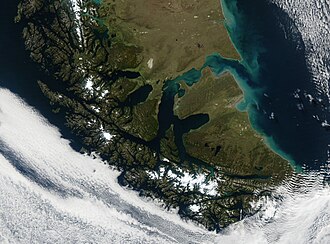Tierra del Fuego vista desde el espacio