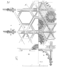 Casetón ilustrado en el Diccionario razonado de la arquitectura francesa de los siglos XI al XVI
