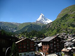 Vista del monte Cervino desde Zermatt