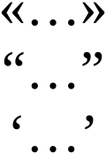 Representación gráfica de signos de puntuación