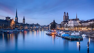 Vista de la ciudad de Zúrich, centro económico de Suiza.