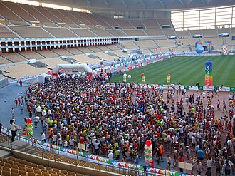 Salida de una carrera de maratón en la categoría profesional