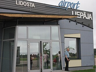 Vista general de las instalaciones del Aeropuerto Internacional de Liepāja