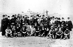 Fotografía histórica de los primeros colonos galeses