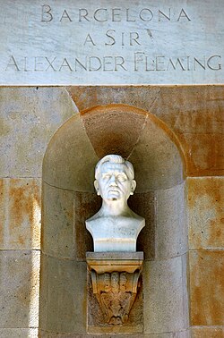 Monumento a Alexander Fleming en Barcelona