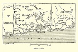 Mapa histórico de Porto Novo de 1894