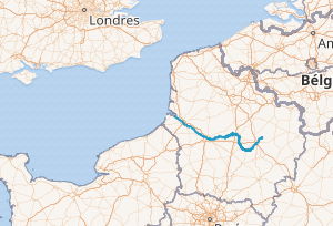 Mapa de localización del río Somme