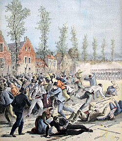 Disturbios en Mons durante la huelga de 1893