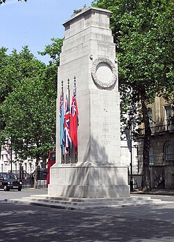 El Cenotafio en Whitehall, Londres, construido con piedra de Pórtland