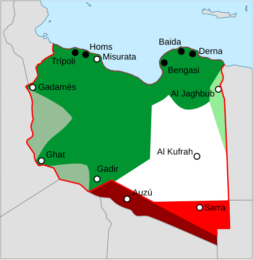 Crecimiento territorial de la Libia italiana
