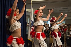 Bailarinas con atuendos típicos de la Samoa Americana