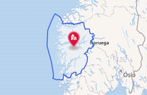 Mapa de localización de la provincia de Vestland en Noruega