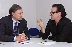 Bono junto a Horst Köhler en el año 2000