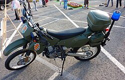 Motocicleta todoterreno utilizada en cometidos de enlace