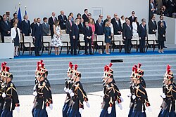 La Guardia Republicana participando en el Desfile militar del 14 de julio de 2017