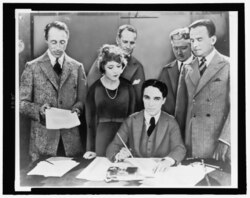 Fotografía de los fundadores de United Artists