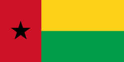 Bandera representativa de Guinea-Bisáu en competiciones internacionales.