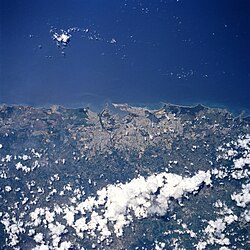 Vista satelital del área metropolitana de San Juan