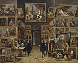 El archiduque Leopoldo Guillermo en su galería de pinturas de Bruselas