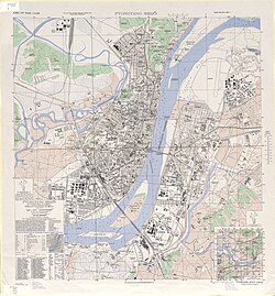 Mapa histórico de Pionyang de 1946