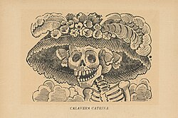 Imagen de La Calavera Catrina, símbolo cultural mexicano.