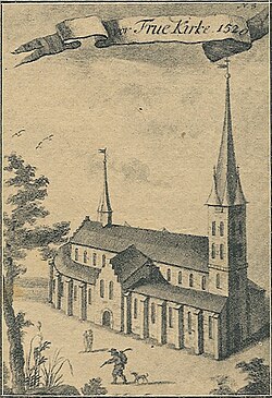 Grabado histórico del templo en 1520