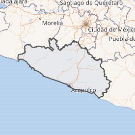 Mapa de localización del Estado de Guerrero