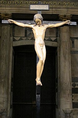 El crucifijo de madera esculpido por Miguel Ángel
