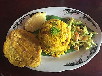 Plato de arroz de lisa