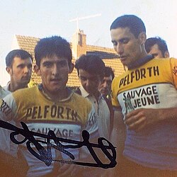 Bernard Guyot a la izquierda junto a su compañero de equipo Serge Guillaume