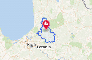 Mapa de localización del municipio de Sigulda en Letonia