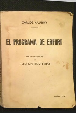 Portada de El Programa de Erfurt de 1892