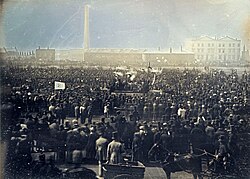 Manifestación cartista en Kennington Common, Londres