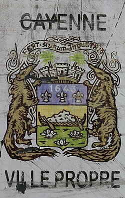 Escudo heráldico oficial de la ciudad de Cayena