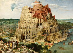 Pintura de la Torre de Babel por Pieter Brueghel el Viejo