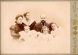 Retrato de Josep Batlló y su familia