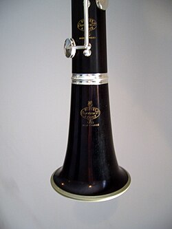 La campana de un clarinete en si bemol