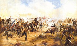 Infantería chilena en la Batalla de Maipú