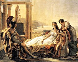 Pintura de Eneas y Dido