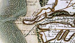 Mapa histórico de la región de Granville