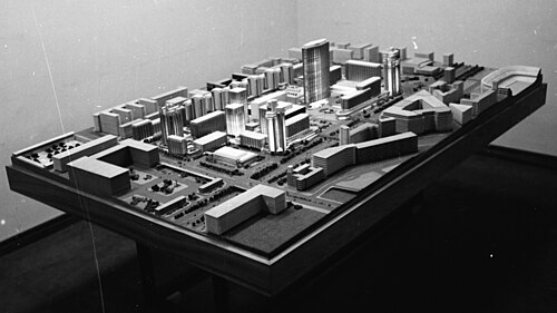 Maqueta original del proyecto AZCA de 1967