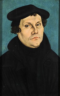 Retrato de Martín Lutero.