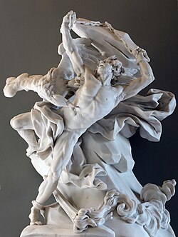 Representación escultórica de Prometeo en una obra del Louvre.