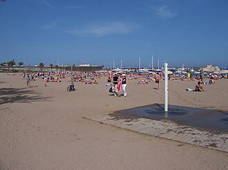 Instalaciones deportivas en la playa