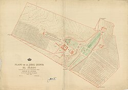 Plano topográfico relacionado con las prácticas del príncipe Alfonso