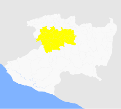 Distribución actual del pꞌurhepecha en el estado de Michoacán